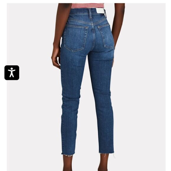 Re/Done Originals - High-Rise Ankle Crop Jeans - Size: 30 - Picture 4 of 9
